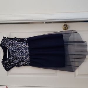 SALE!!! 3 FOR $15 George mini/maxi dress, blue sequined!